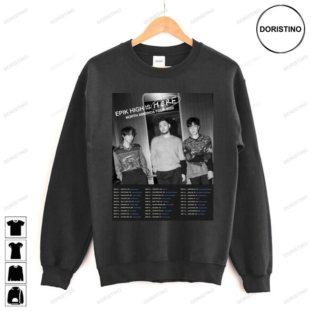 North America 2022 Epik High Is Here Limited Edition T-shirts